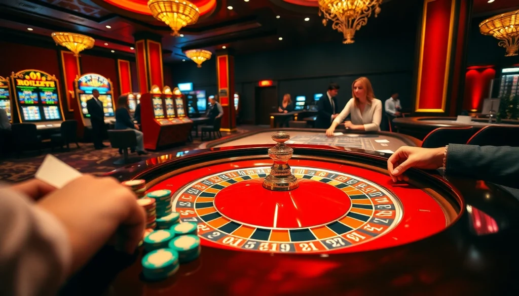 Experience thrilling gameplay at 32win com with exciting roulette tables and vibrant casino chips.
