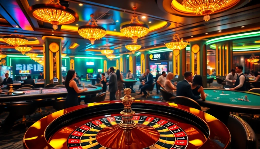 Experience the excitement of tv88 with vibrant casino games, including roulette and poker.