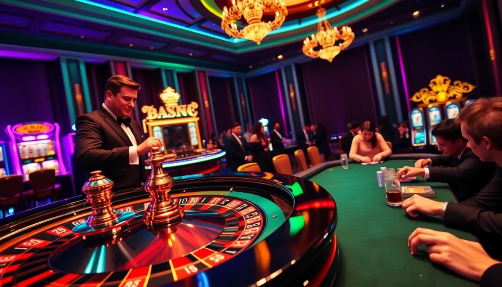 Experience the thrill of Kèo Nhà Cái 5 with players focused on high-stakes poker and roulette action.